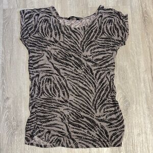 Zebra Print Sheer Women's Top